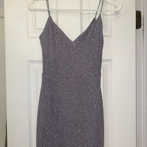 gray sparkly windsor mini dress